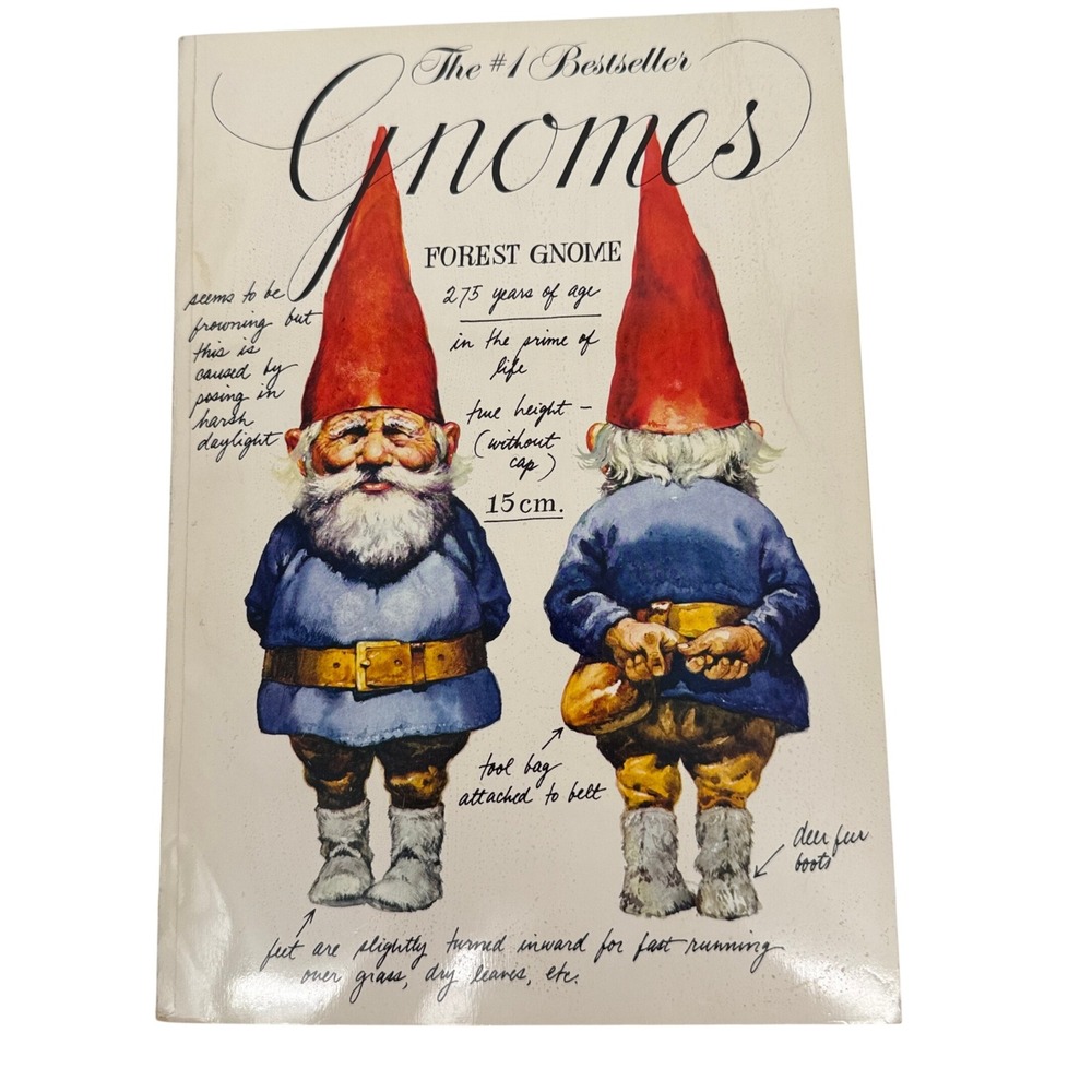 Gnomes by Wil Huygen Rien Poortvliet 1979 Vintage Paperback Illustrated Book